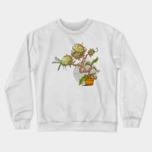 Carnivorous plant eating mosquito Crewneck Sweatshirt